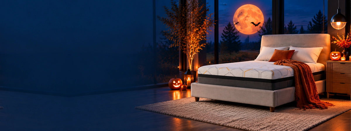 Mattress on a bed frame
