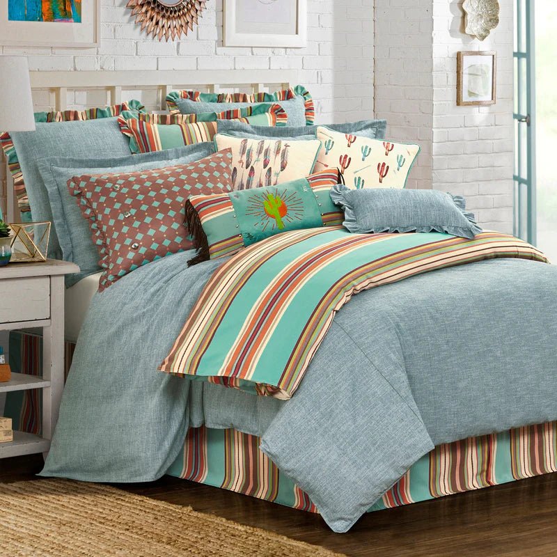 Serape Southwestern Striped Duvet Cover HiEnd Accents Cloudy Mattress
