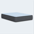Destin Cove 15 Inch Firm Mattress side view highlighting the tall profile and grey textured panels.