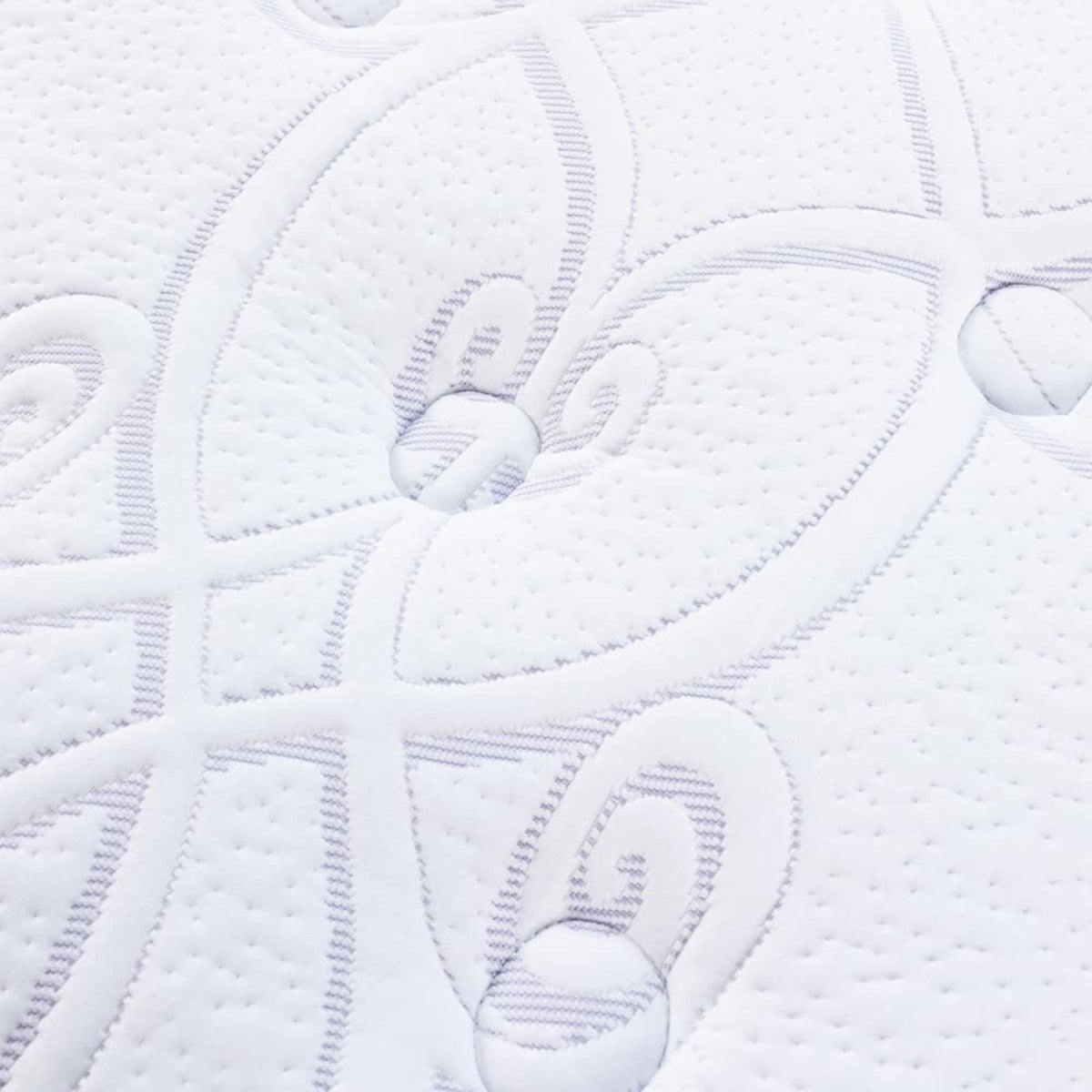 Close-up of the white quilted cover on the Sierra Sleep Limited Edition 12 Inch Firm Mattress.