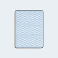 Top view of the Destin Cove 15 Inch Mattress showing the cooling blue and white diamond patterned quilt.
