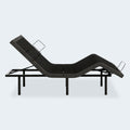 Side view of the MLILY MS 300 adjustable bed base in a fully articulated ergonomic lounging position with head and foot sections raised.
