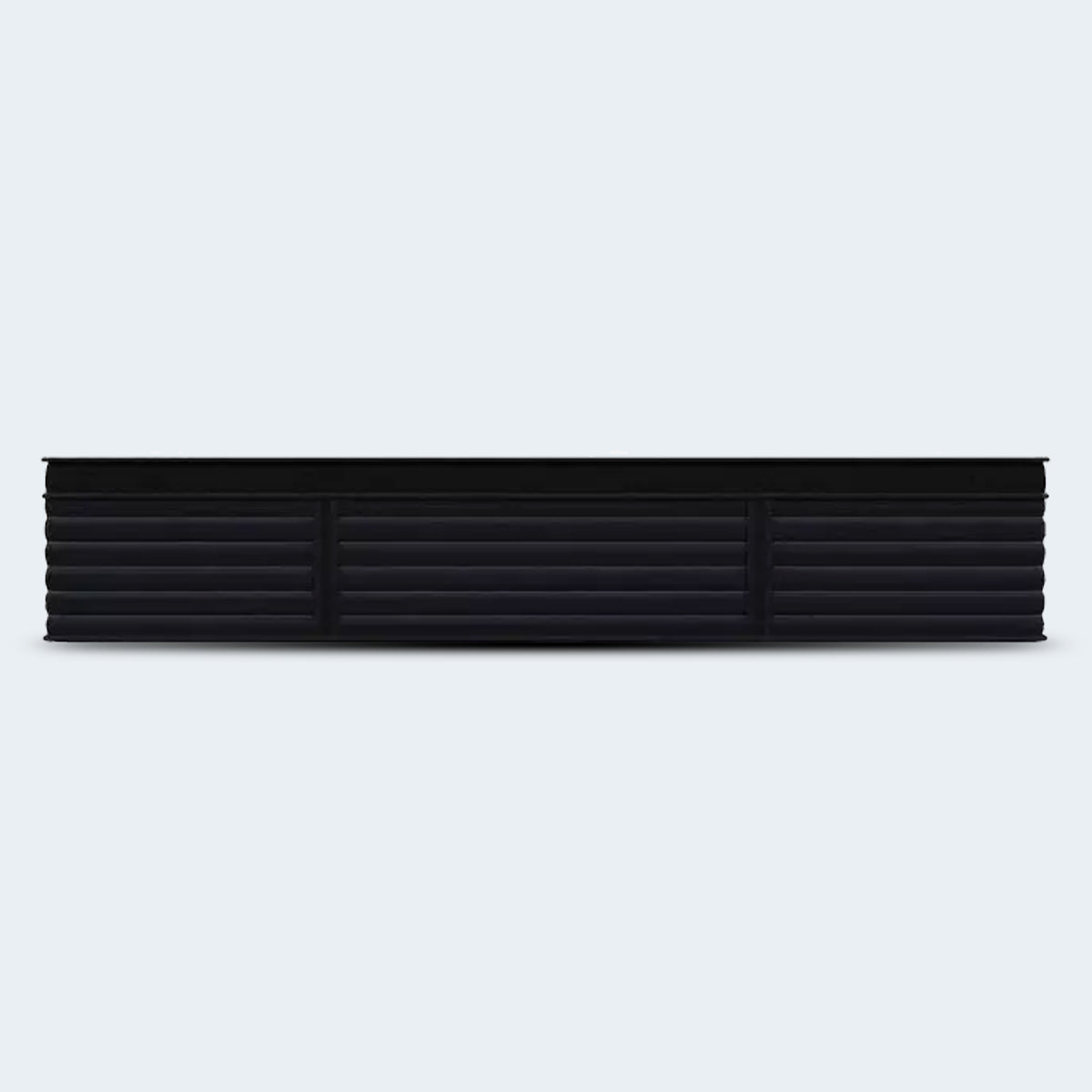 Side view of the Aspen Cool Latex Hybrid Mattress showing the 14.5 inch height and navy pleated sides.