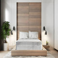 Diamond Monaco Tufted Euro Top Mattress in a master bedroom setting with 15 inch tall profile.