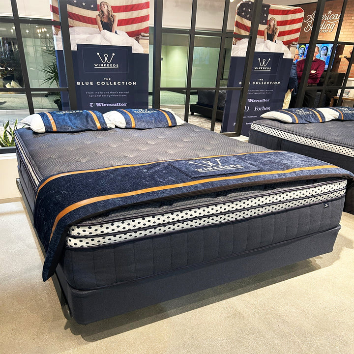 Closeout WinkBeds Blue Wrapped Coil Luxury Firm Double Box Top Latex 17'' King Size Mattress