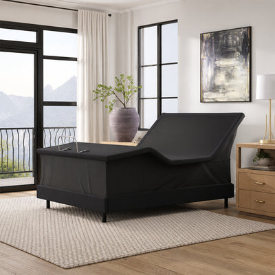 South Bay Lift Up High Low Adjustable Base with Tilt, Wireless, Voice Command - Microphone, Massage, Light, Memory Buttons, Zero Gravity