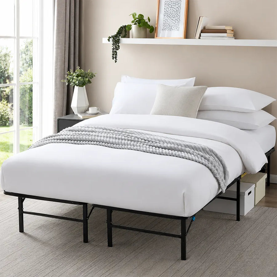SleepTone Foldable Metal Platform Storage Bed Frame