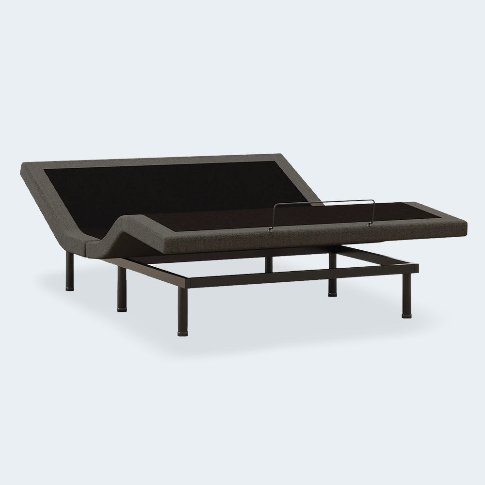 Comfort Premier Steel Adjustable Bed Base by Ashley featuring motorized head and foot elevation with premium grey upholstery.
