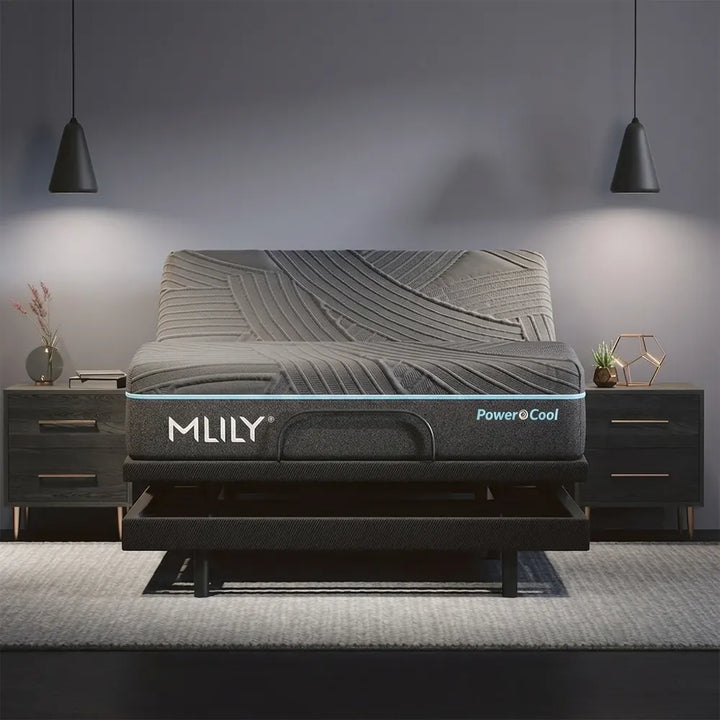 PowerCool Bundle Smart Bed – Active Cooling Technology, Adjustable Base +Cooling Mattress 11.5 Inch Luxury Sleep System By MLILY