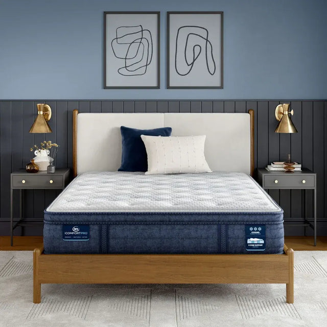 Serta iComfortPRO Quilted Dartmouth Latex Foam Plush Pillow Top 15 Inch Mattress