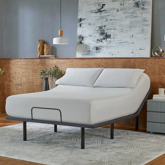 Baselogic Silver Adjustable Base, Wireless, Independent Head and Foot Lift, Zero Standby Power, 3-in-1 Adjustable Legs, Universal Headboard Brackets by Serta