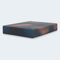 High-angle view of the Hot Buy 13" Firm Hybrid Mattress showing the breathable performance fabric and luxury 13-inch support profile.
