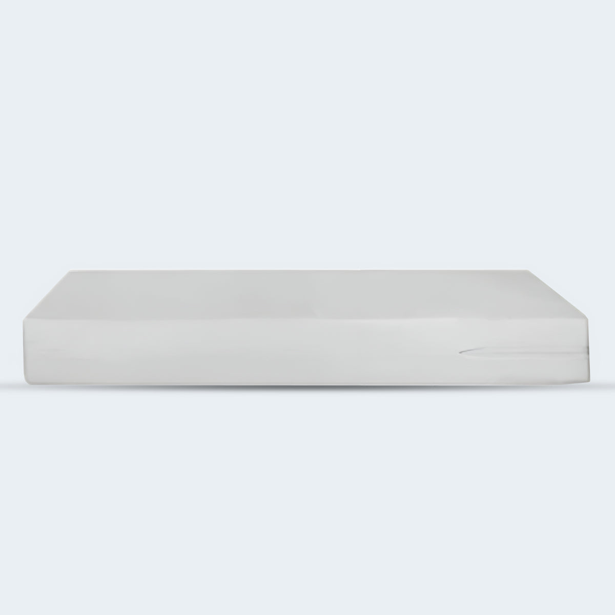 Side view of the 6-inch 2-Stage Classic Crib & Toddler Mattress with a clean white cover.