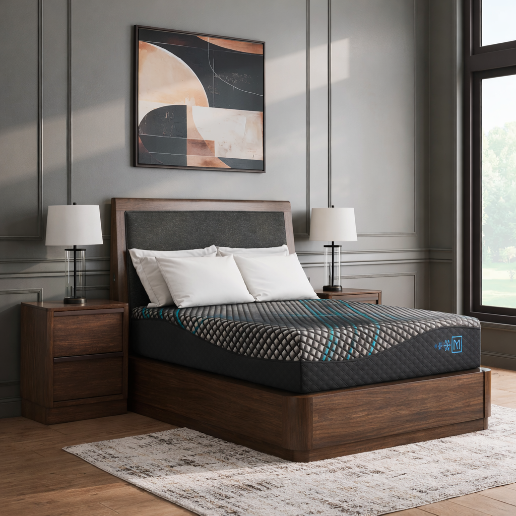 Full side profile of the 12-inch Millennium 2.0 Hybrid Mattress by Ashley Furniture illustrating its supportive plush construction.
