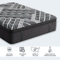 Close-up view of Dreamstage Hybrid Mattress showing durable charcoal grey side panels and non-toxic materials.