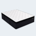 Angled view of the Aspen Cool Latex Hybrid Mattress showcasing the plush quilted sleep surface.