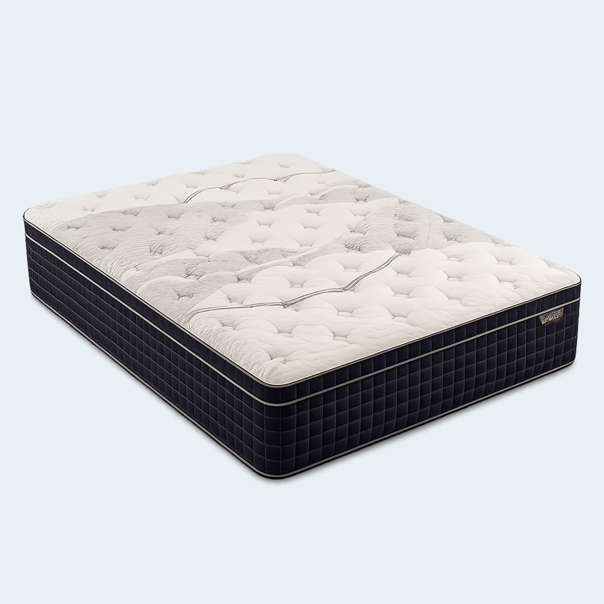 Angled perspective of the Brighton Copper Euro Top Mattress showcasing the luxury quilted cooling cover.