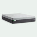 Side view of the Polaris 12" Aeroflex Hybrid Mattress with a textured grey top and sleek charcoal base.
