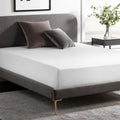 Weekender by Malouf jersey mattress protector providing a clean, hypoallergenic sleep environment on a platform bed.
