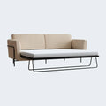 Isolated view of a sofa bed with the BEDGEAR Dri-Tec protector for waterproof, breathable protection.
