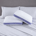 BEDGEAR Balance 2.0 and 3.0 pillows stacked, offering varied loft heights for side and back sleepers.
