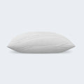 Side view of South Bay Essentials memory foam pillow showing supportive loft for back and side sleepers.
