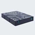 Angled view of the Serta Perfect Sleeper X Kendall Medium Hybrid Mattress with cooling top fabric.
