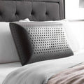Odor-neutralizing bamboo charcoal memory foam pillow with zoned ventilation for cool, breathable sleep.
