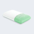 Malouf peppermint infused aromatherapy pillow with a moisture-wicking Tencel cover for refreshing sleep comfort.
