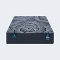 Perspective view of the Serta Excelled Extra Firm 13.75 Inch Hybrid Mattress with decorative floral top.
