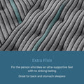 Extra firm Simmons Beautyrest mattress surface designed for back and stomach sleepers to prevent sinking.
