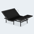 Three-quarter perspective of the MLILY MS 200 adjustable motorized bed base with both head and foot sections elevated.
