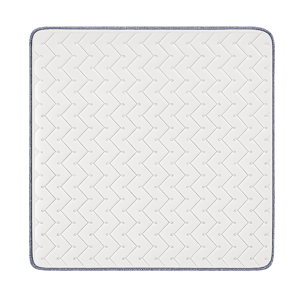 Overhead view of the Americanstar Bluesky firm mattress highlighting the wavy quilted breathable cover for pressure relief.
