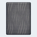 Overhead view of the Gray 1200 Hybrid 12-inch firm mattress showing the unique textured grid quilting pattern for pressure relief.
