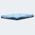 Flat profile view of the Ashley Furniture Peak 2.0 8-inch memory foam mattress illustrating its supportive foam core and slim profile.

