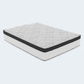 Full side profile of the American Bedding Cymbal Jingle 12-inch mattress illustrating its multi-layer hybrid construction and luxury 12” height.
