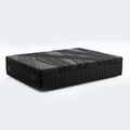 Angled profile of the Black Diamond Hybrid 15" Mattress showcasing the black luxury cover.