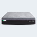 Front view of the Polaris 12" Aeroflex Hybrid Mattress by Malouf featuring a modern grey and black profile.
