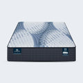Front view of the 14 inch Serta iComfort Aspire plush tight top mattress with a breathable cooling cover.
