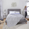 Modern bedroom featuring BEDGEAR Balance Performance Pillows for a cooling, temperature-regulated sleep.
