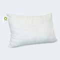 Plush GhostBed Faux Down cooling pillow featuring an allergen-free, supportive microfiber fill.
