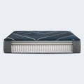 Beautyrest World Class Level Four Hybrid 13.5" Mattress featuring a premium geometric quilted top.
