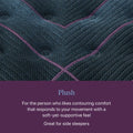 Close-up of Beautyrest World Class plush mattress texture, providing responsive comfort for side sleepers.
