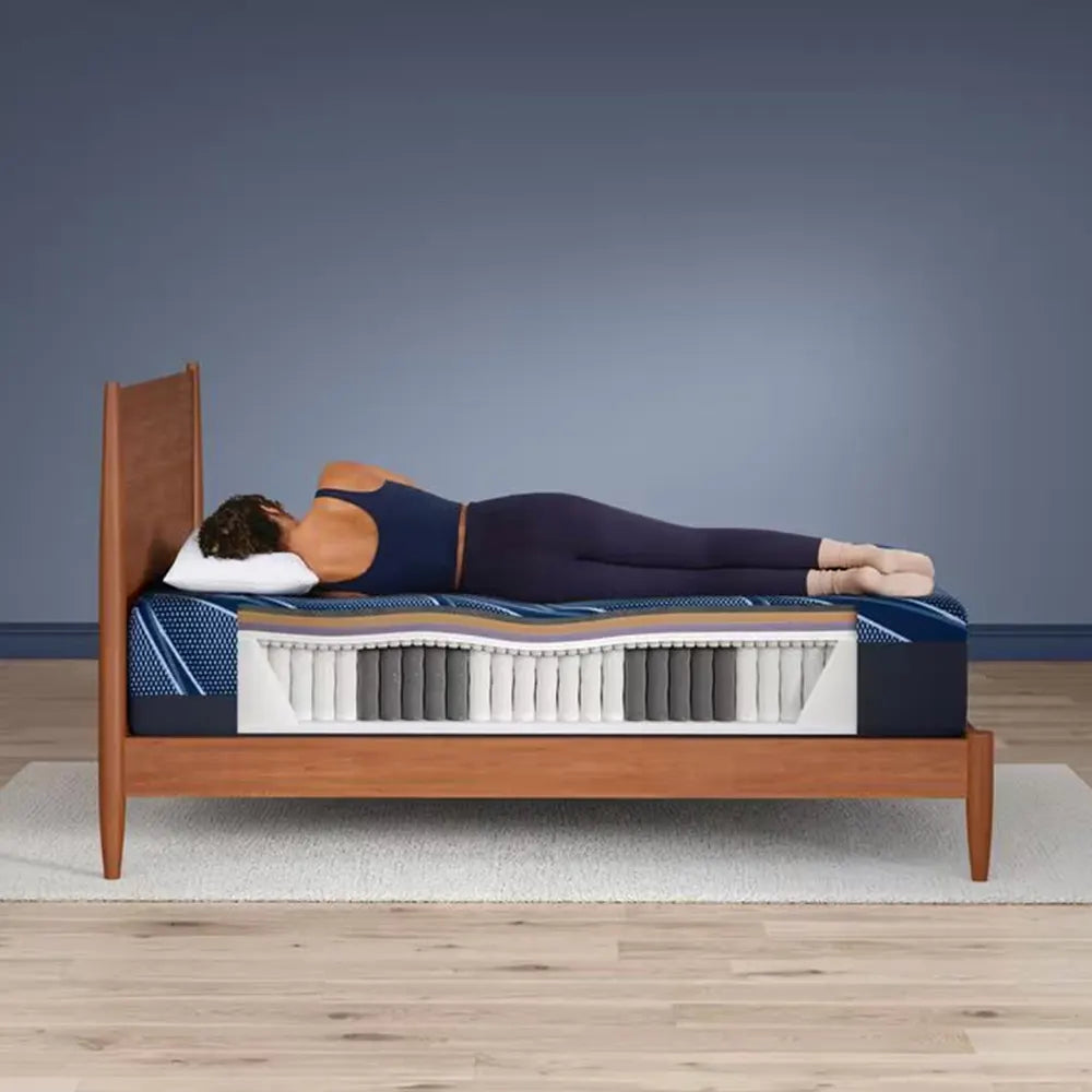 Interior cross-section of Serta iSeries NXG 3500 hybrid mattress highlighting coil support and pressure relief.
