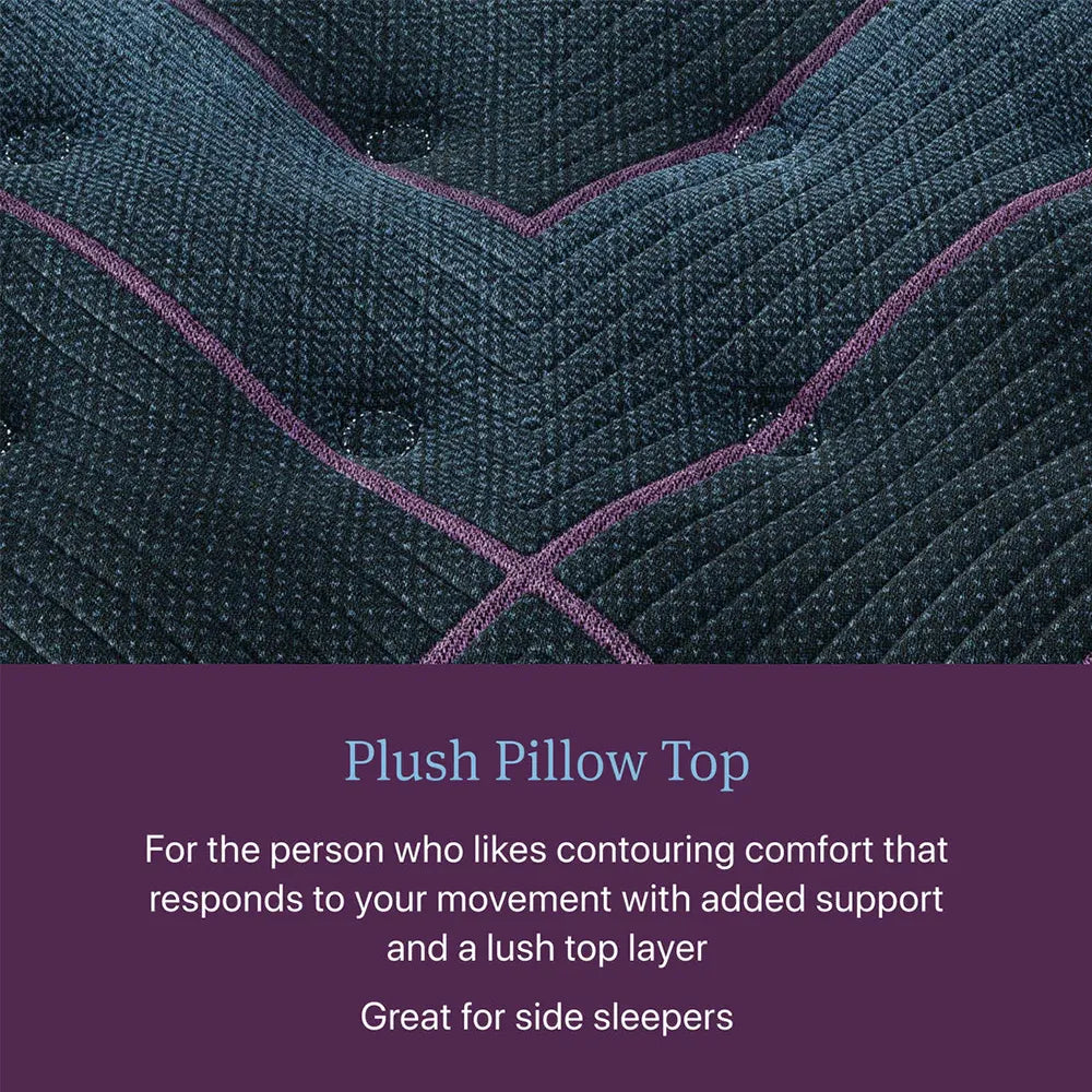 Texture of Beautyrest Plush Pillow Top mattress for responsive, contouring comfort ideal for side sleepers.
