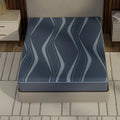 Top-down lifestyle view of the ActiveAlign zoned memory foam mattress highlighting the wavy patterned recovery-driven sleep surface.
