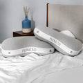 Stacked BEDGEAR Flow Cuddle Curve pillows in 1.0 and 3.0 loft heights for personalized neck support.
