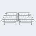 Malouf King size metal platform base with a split design for extra stability and easy tool-free assembly.
