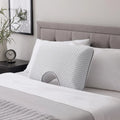 Malouf Bamboo Charcoal shoulder cutout pillow for side sleepers, providing ergonomic neck support and cooling.
