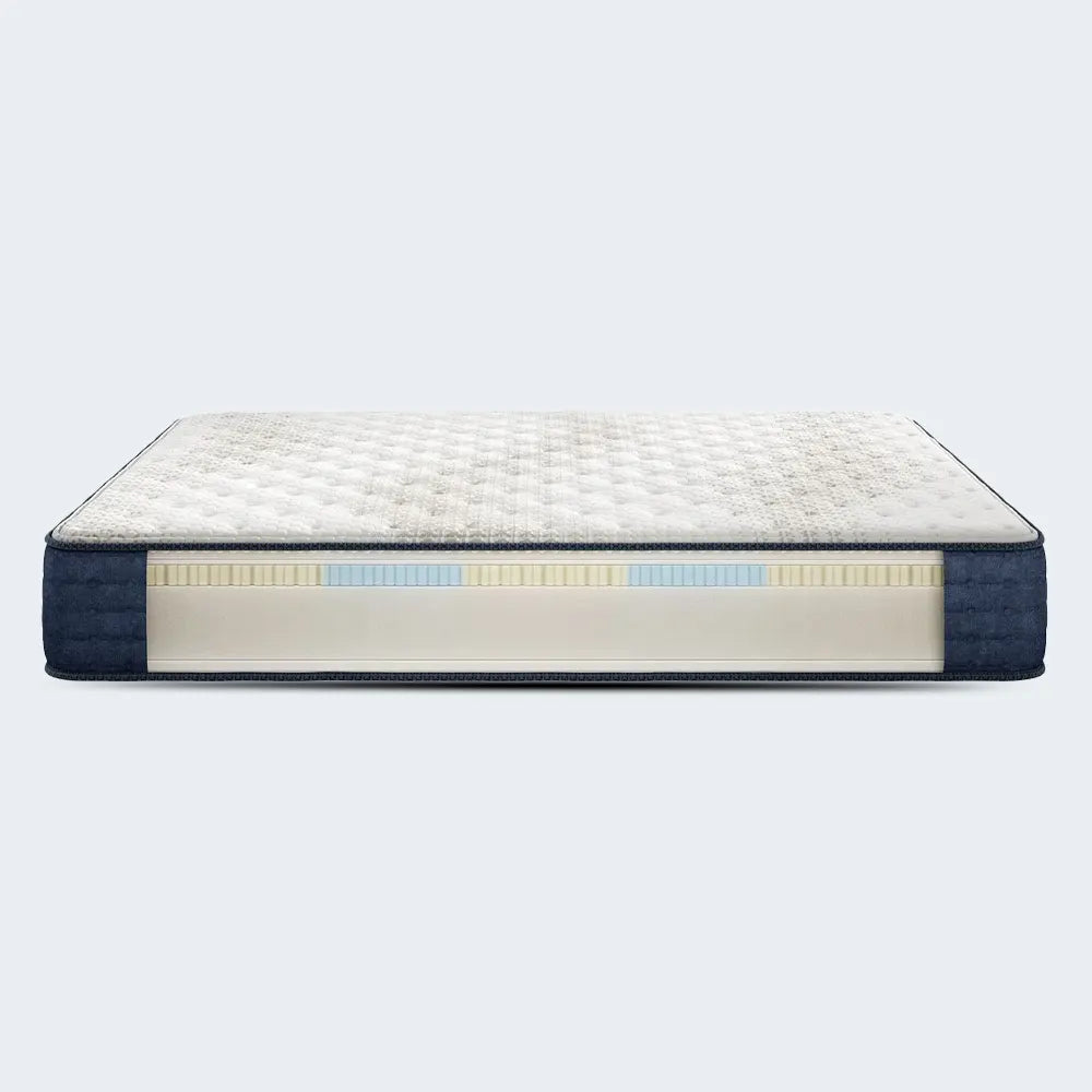 Internal view of Serta iComfortPRO Chelsea medium mattress showing layers of cooling foam and zoned support.
